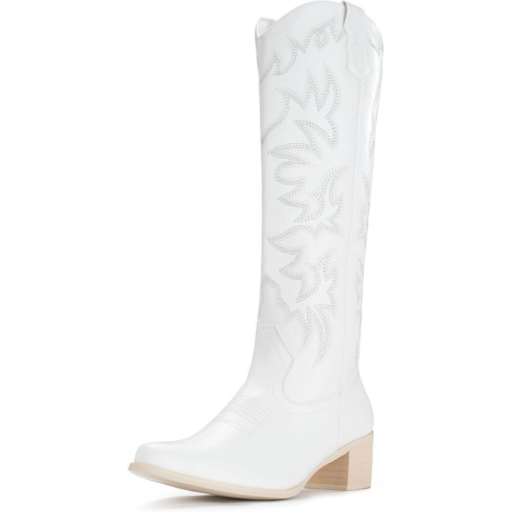 Classic Style The 2.0 Inches Heel And Classic Western Embroidery Cowboy Boots Fo